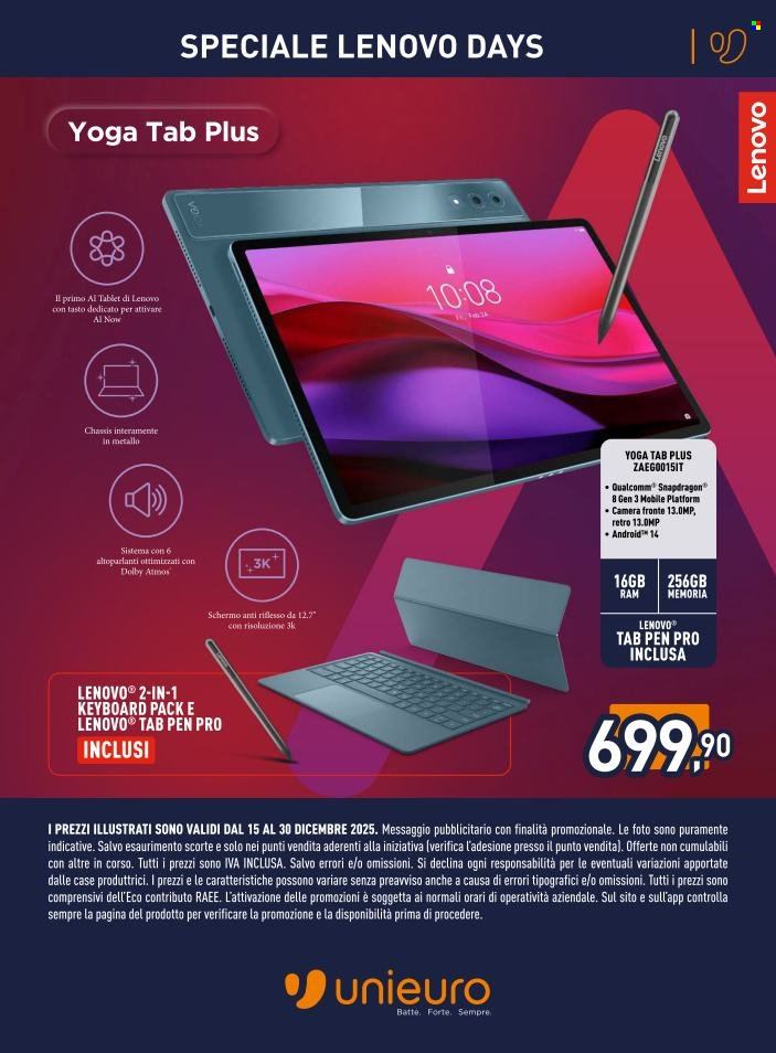 Volantino Unieuro - 15/12/2025 - 30/12/2025. Pagina 11