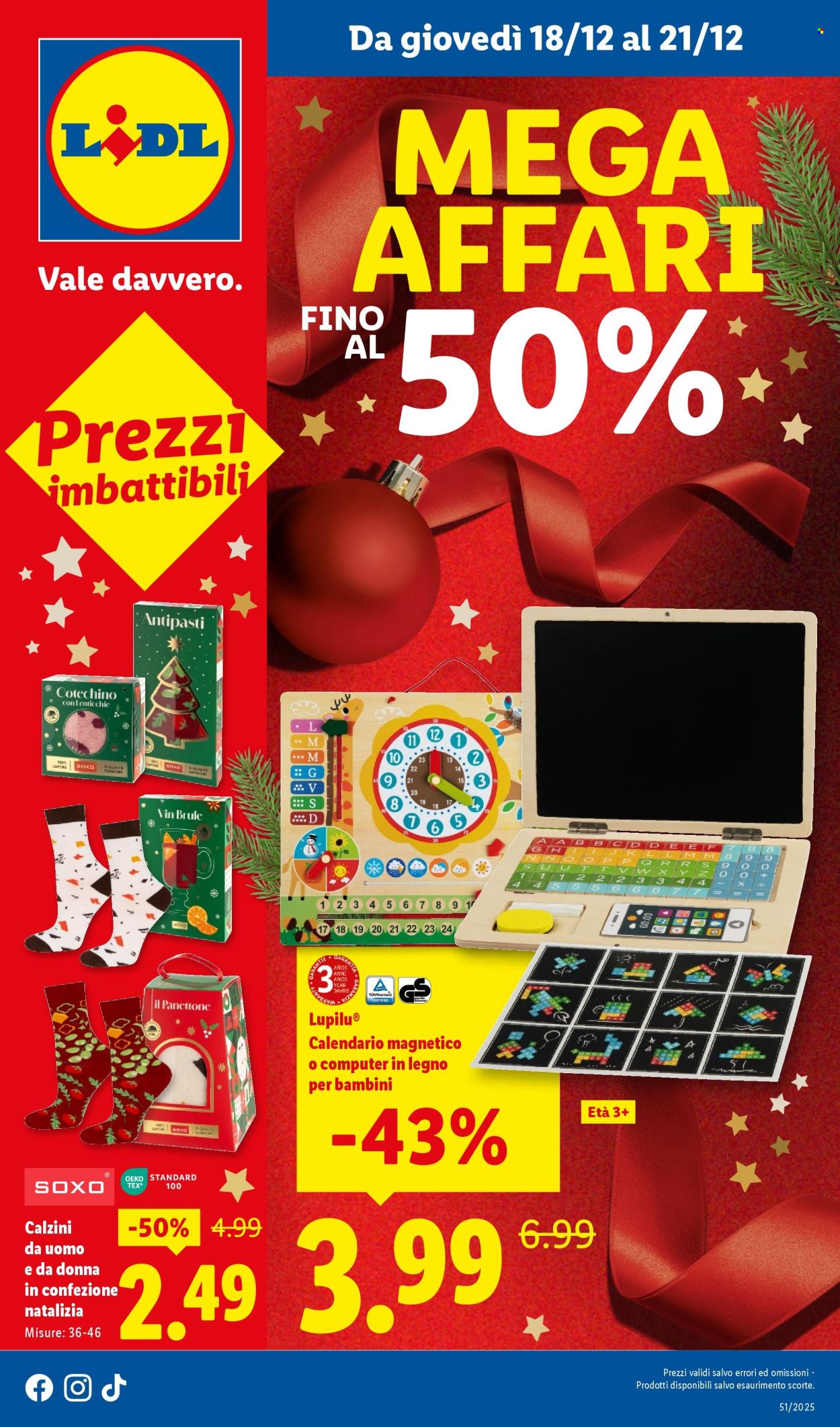 Volantino Lidl - 18/12/2025 - 21/12/2025. Pagina 1