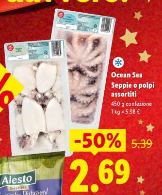 Ocean Sea Seppie o polpi assortiti