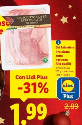 Dal Salumiere Prosciutto cotto nostrano Alta qualità