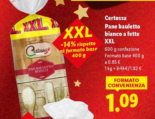 Certossa Pane bauletto bianco a fette XXL