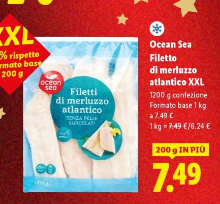 Ocean Sea Filetto di merluzzo atlantico XXL