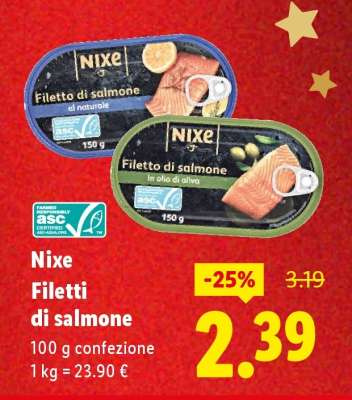 Nixe Filetti di salmone