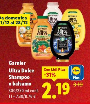 Garnier Ultra Dolce Shampoo o Balsamo