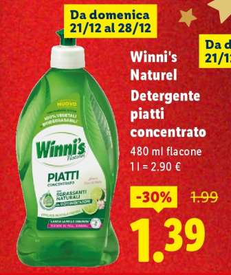 Winni's Naturel Detergente piatti concentrato