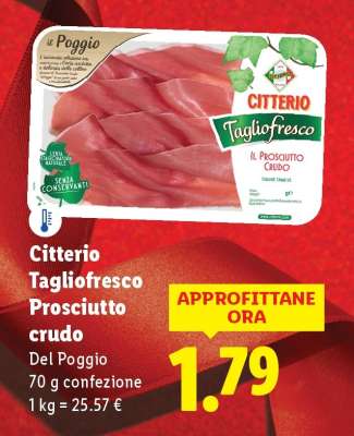 Citterio Tagliofresco Prosciutto crudo