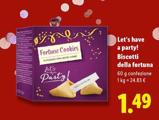 Let's have a party! Biscotti della fortuna