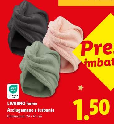 LIVARNO home Asciugamano a turbante