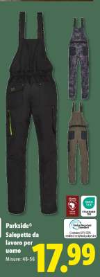 PARKSIDE® Salopette da lavoro per uomo
