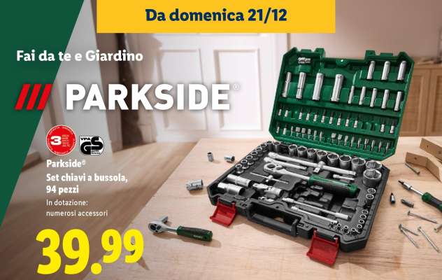PARKSIDE Set chiavi a bussola, 94 pezzi