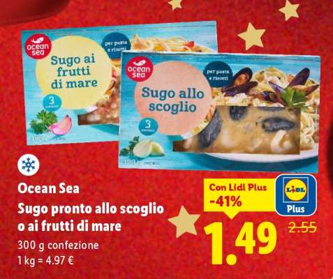 Ocean Sea Sugo pronto allo scoglio o ai frutti di mare