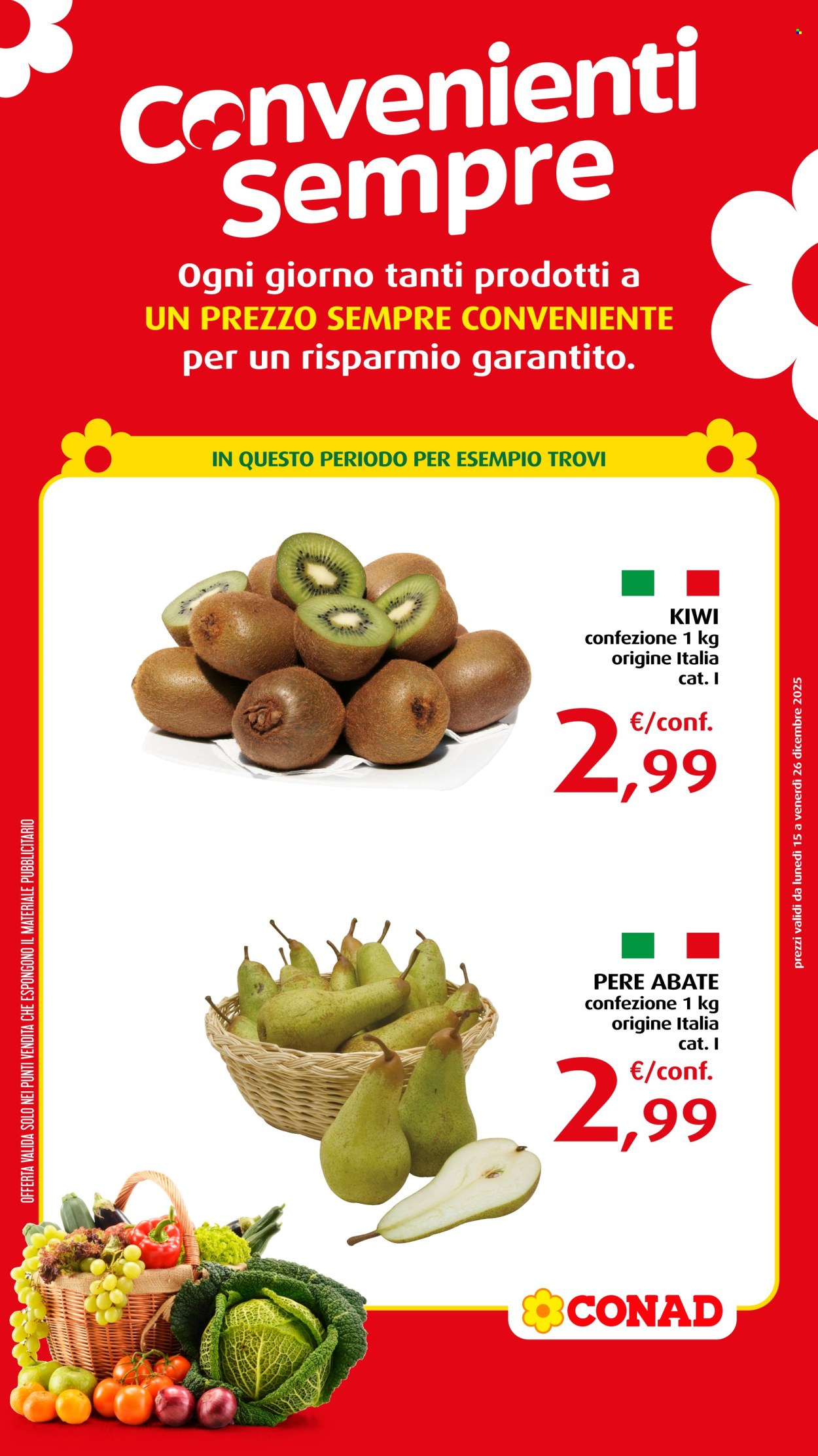 Volantino Conad - 15/12/2025 - 26/12/2025. Pagina 1