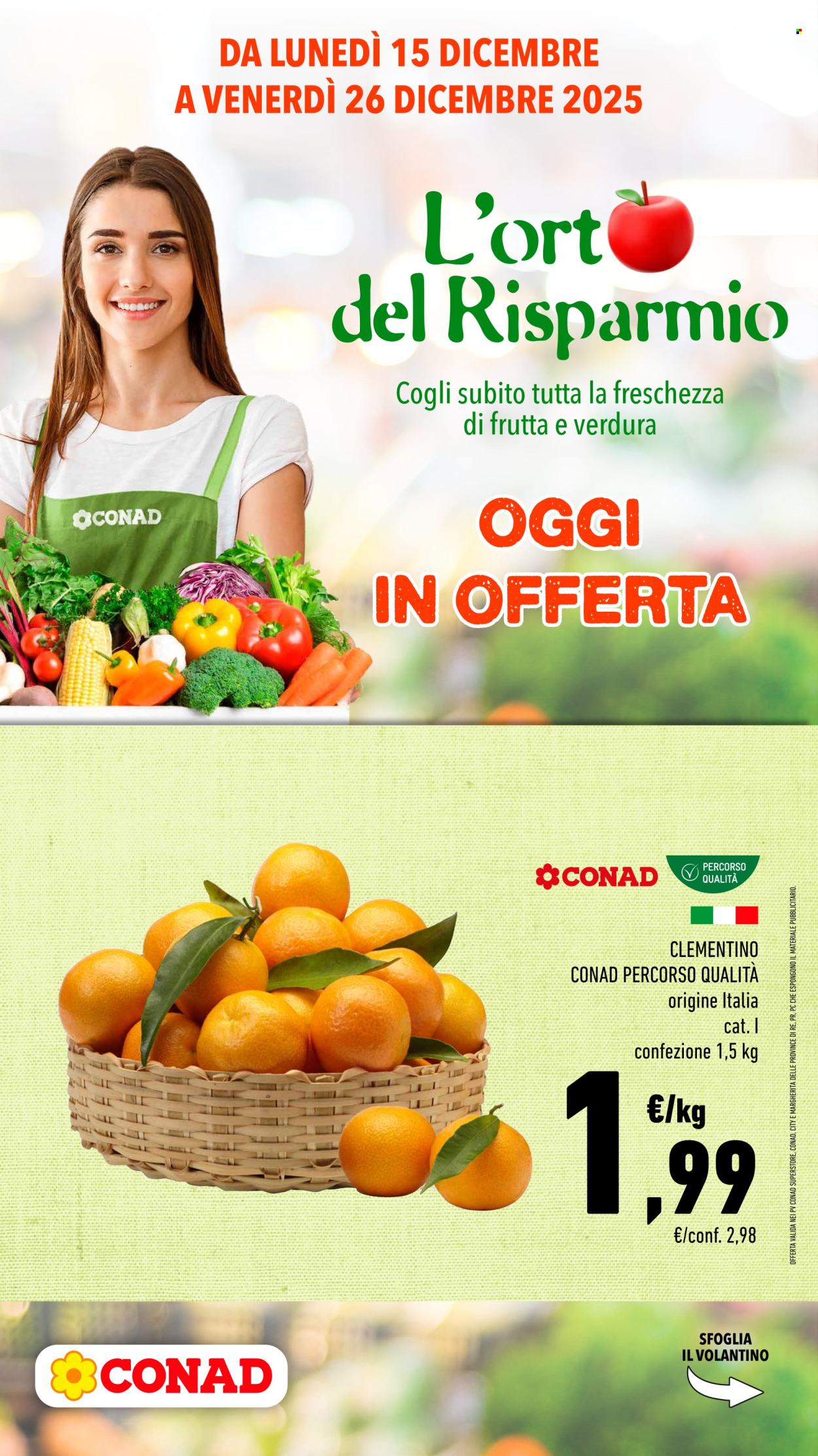 Volantino Conad - 15/12/2025 - 26/12/2025. Pagina 1