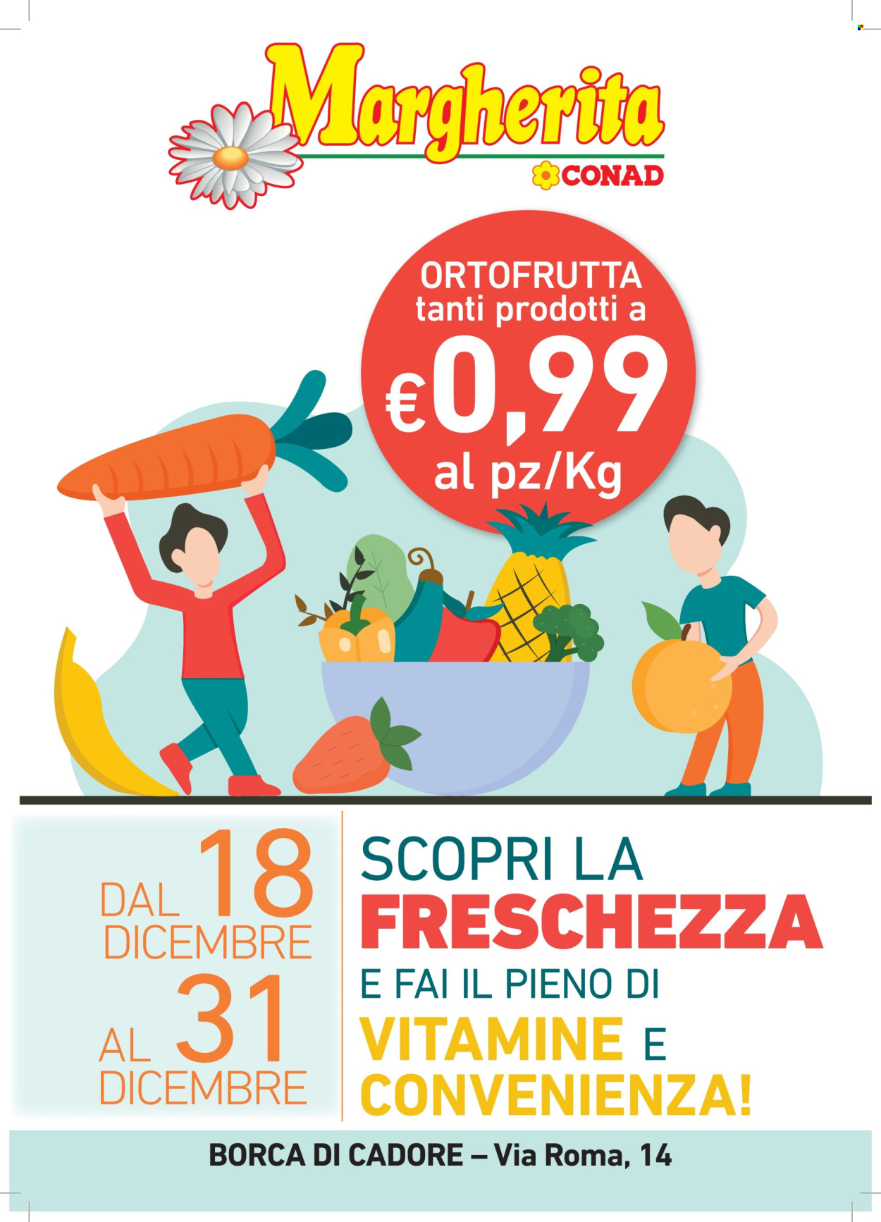 Volantino Margherita Conad - 18/12/2025 - 31/12/2025. Pagina 1