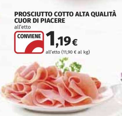 Prosciutto Cotto Alta Qualità Cuor di Piacere