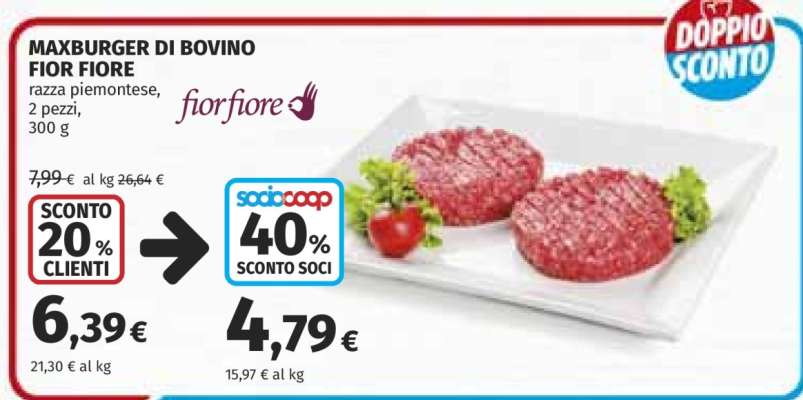 MAXBURGER DI BOVINO FIOR FIORE