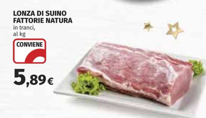 LONZA DI SUINO FATTORIE NATURA
