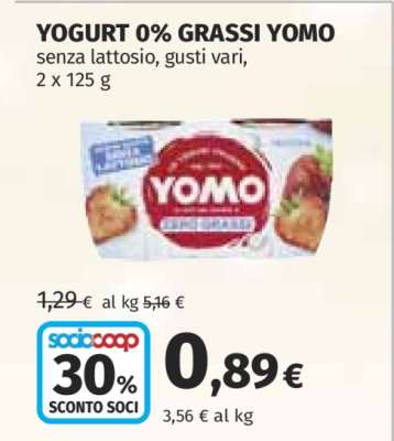 YOGURT 0% GRASSI YOMO