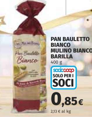 PAN BAULETTO BIANCO MULINO BIANCO BARILLA