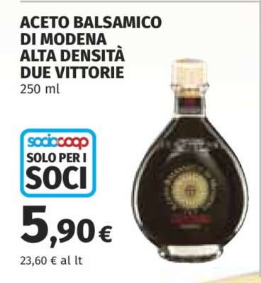 ACETO BALSAMICO DI MODENA ALTA DENSITÀ DUE VITTORIE
