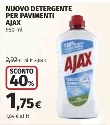 Nuovo Detergente per Pavimenti Ajax