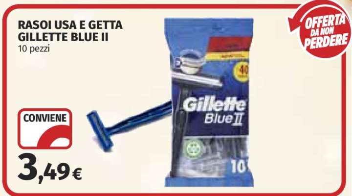 RASOI USA E GETTA GILLETTE BLUE II
