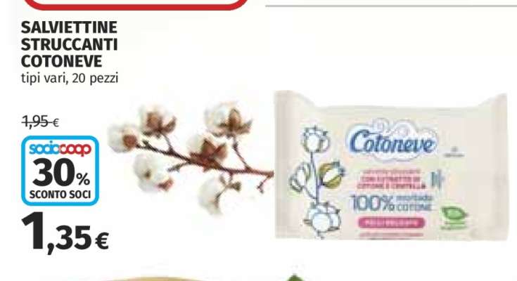 SALVIETTINE STRUCCANTI COTONEVE