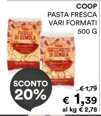 COOP Pasta Fresca Vari Formati