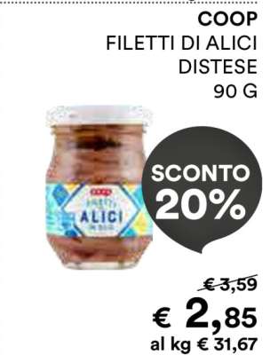COOP FILETTI DI ALICI DISTESE 90 G