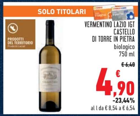 Vermentino Lazio IGT Castello di Torre in Pietra