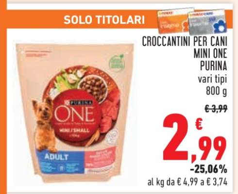 CROCCANTINI PER CANI MINI ONE PURINA