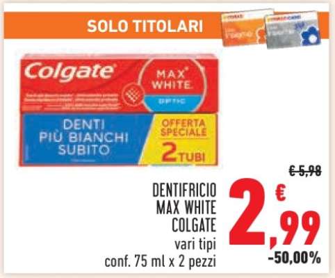 Dentifricio Max White Colgate