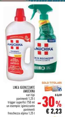 LINEA IGIENIZZANTE AMUCHINA