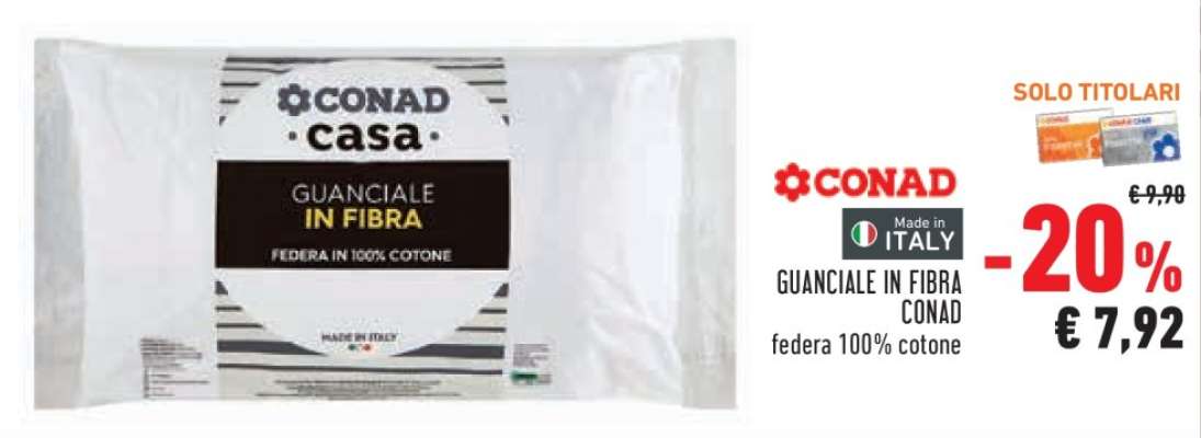 GUANCIALE IN FIBRA CONAD