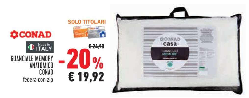 GUANCIALE MEMORY ANATOMICO CONAD
