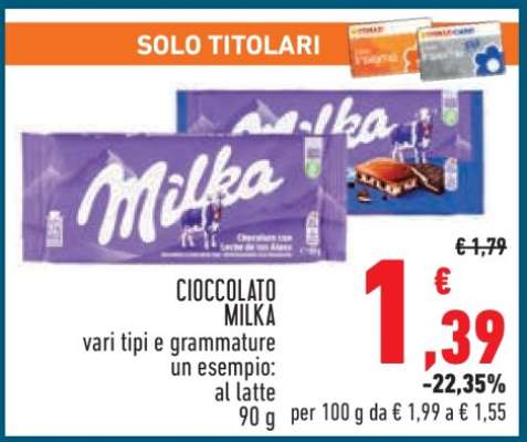 CIOCCOLATO MILKA