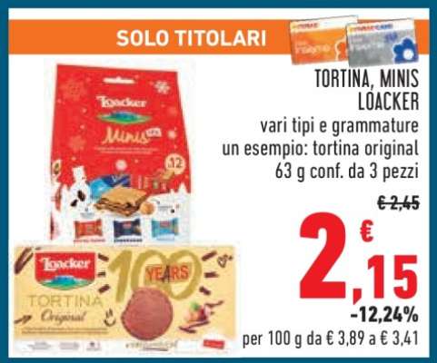 TORTINA, MINIS LOACKER
