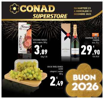Volantino Conad Superstore - 23/12/2025 - 31/12/2025.
